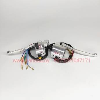 Переключатели с проводкой с ручками мопед <b>Delta,Viper, Dingo, Active, Racer,RX-8, JH-70, 1P39, 139FMB, 147FMH, 152FMH</b> (хром)
