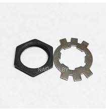 Гайка передней звезды мотоцикл Ява 12V - 638, 6V-634 + шайба (Чехия)